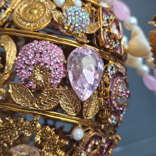 Baby Pink Encrusted Potli image 2