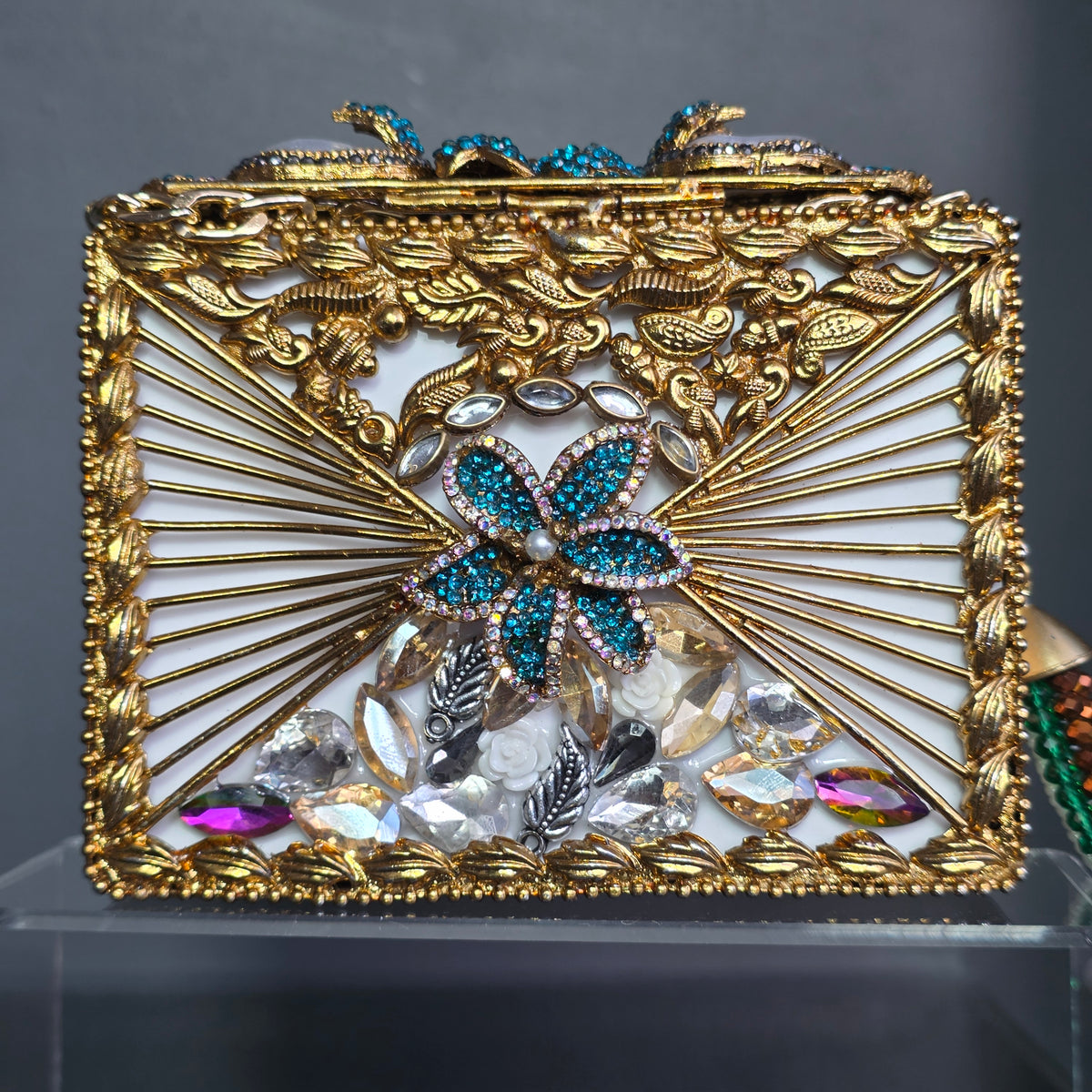 Emerald Green Encrusted Clutch