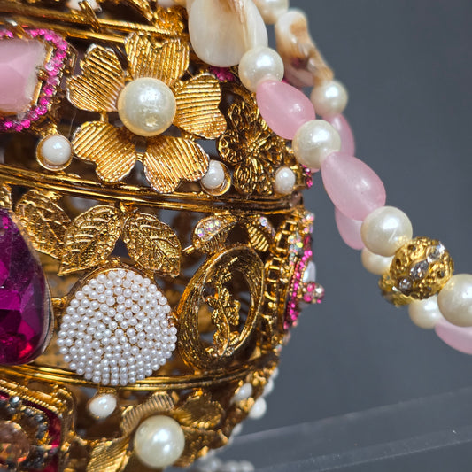 Hot Pink Encrusted Potli image 2