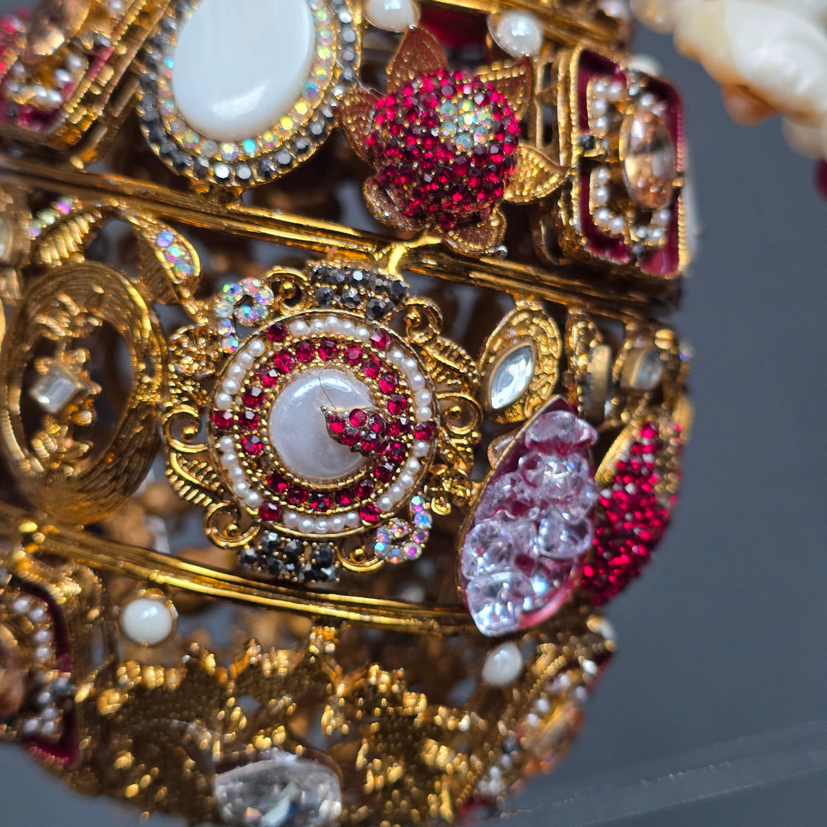 Royal Red Encrusted Potli
