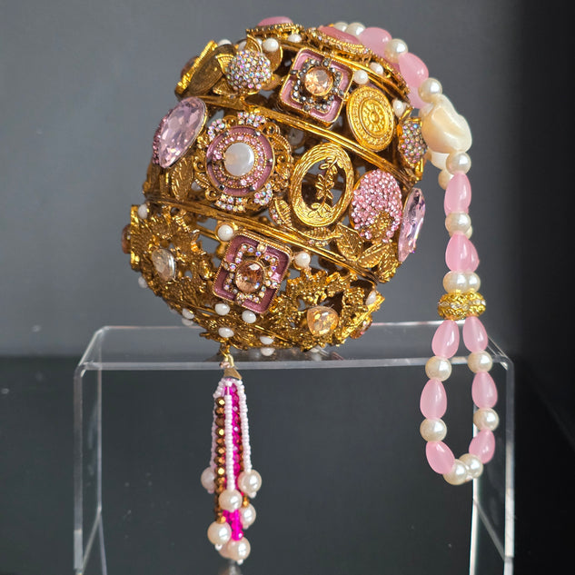Baby Pink Encrusted Potli