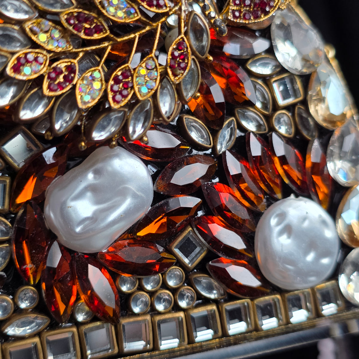 Champagne Rust Encrusted Clutch