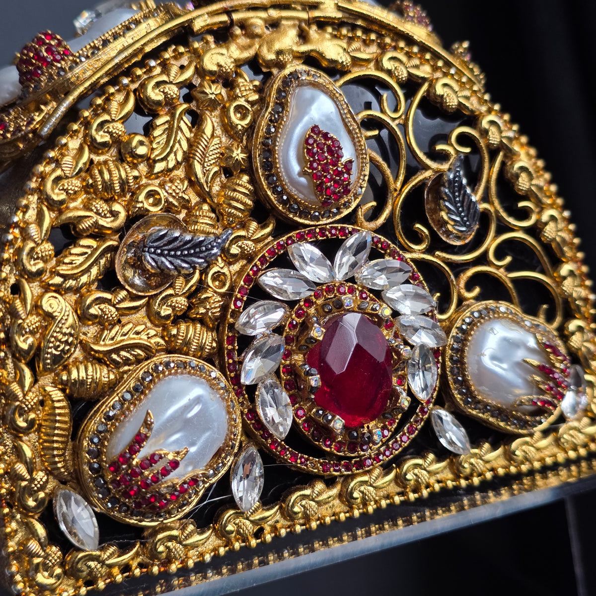 Champagne Rust Encrusted Clutch