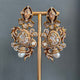 Elara Brown & Pearl Stone Statement Earrings