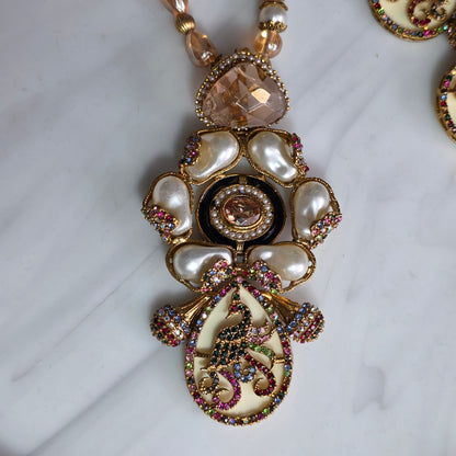 Elara Champagne & Cream Mala Set