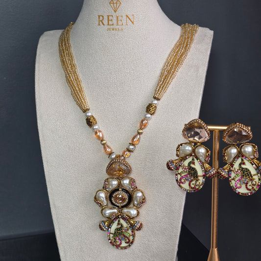 Elara Champagne & Cream Mala Set image 2