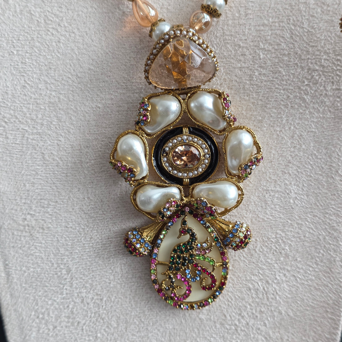 Elara Champagne & Cream Mala Set