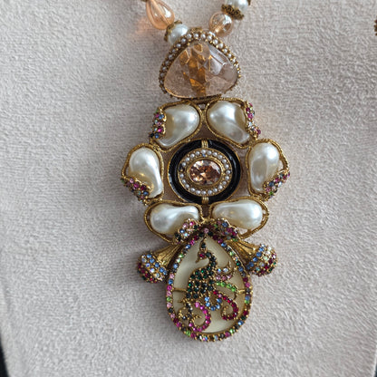 Elara Champagne & Cream Mala Set