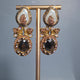 Elara Champagne & Pearl Statement Earrings