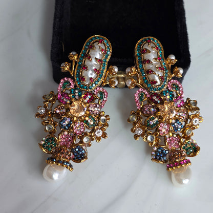Elara Multi Stone Statement earrings