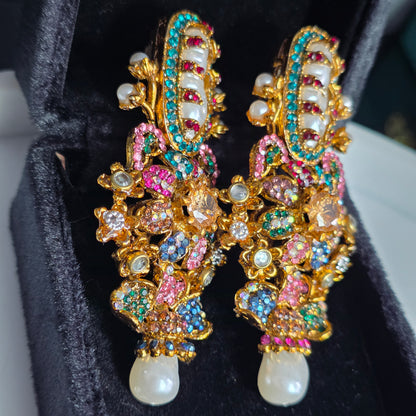 Elara Multi Stone Statement earrings