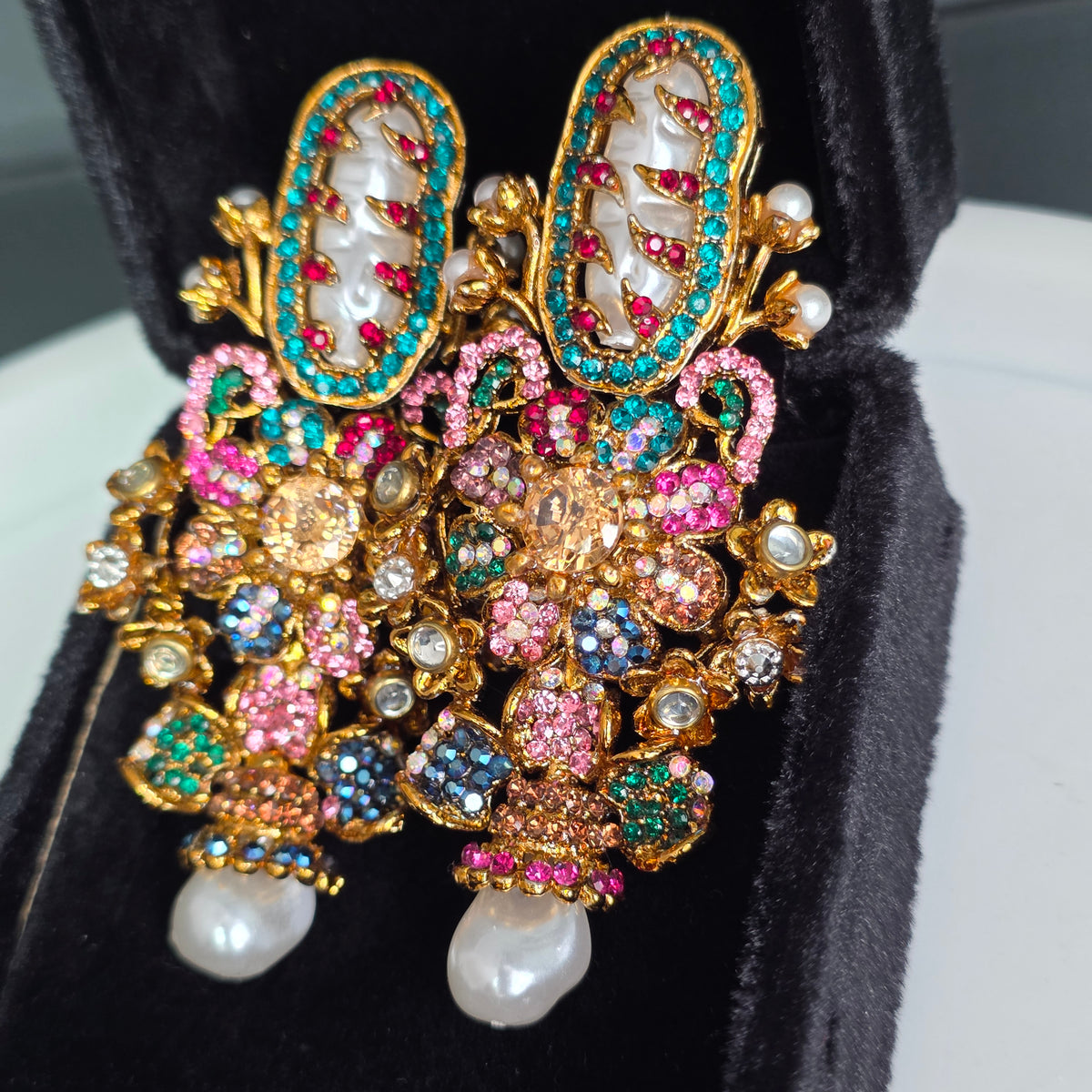 Elara Multi Stone Statement earrings