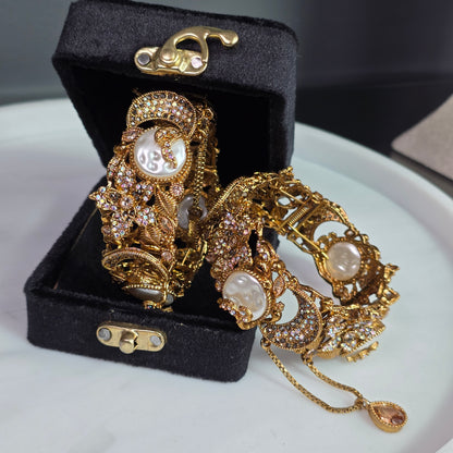 Elara Pearl & Champagne Stone Kareh