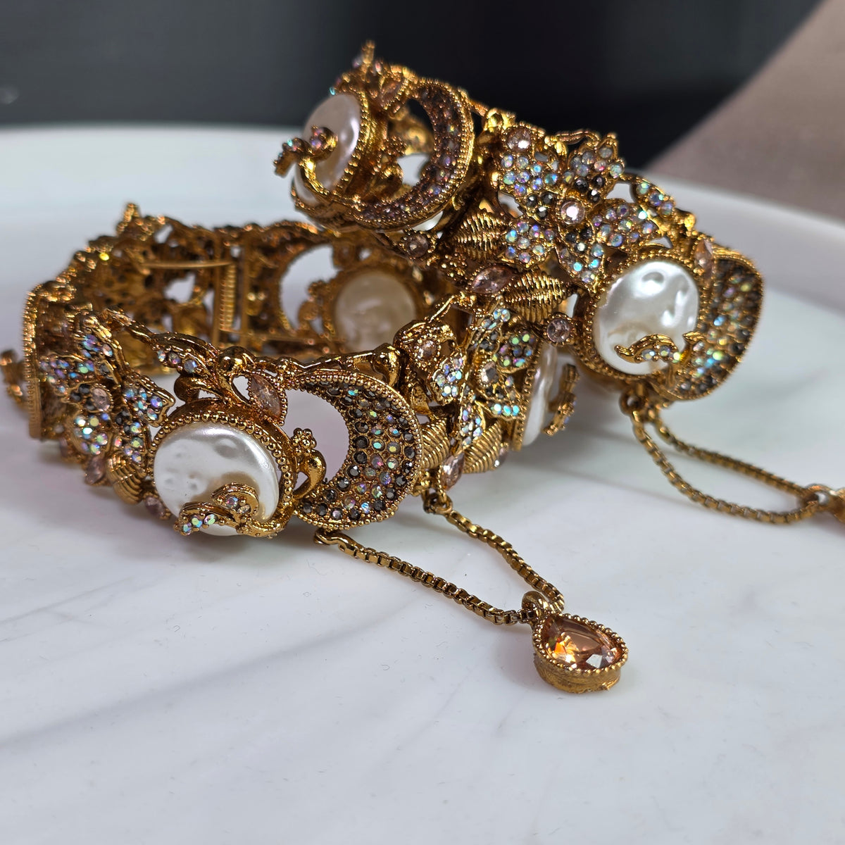 Elara Pearl & Champagne Stone Kareh
