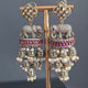 Elyzae Dark Pink Elephant Statement Earrings