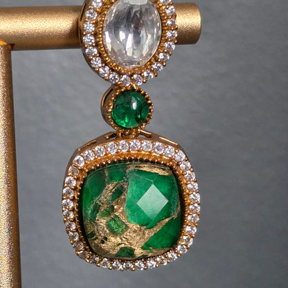 Elyzae Emerald Green Marble Mala Set