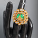 Elyzae Green Marble Ring