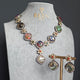 Elyzae Multi Marble Motif Necklace Set