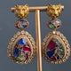 Elyzae Multi Tiger Marble Earrings