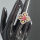 Elyzae Pink Flower Ring