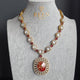 Elyzae Red and Pink Marble Mala set