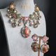 Elyzae Sabyasachi Peach Stone Multi Necklace Set