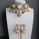 Elyzae White Marble Stone Multi Heavy Choker Set