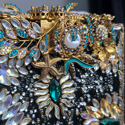 Emerald Green Encrusted Clutch