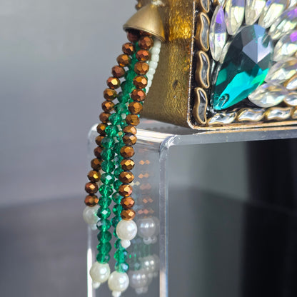 Emerald Green Encrusted Clutch