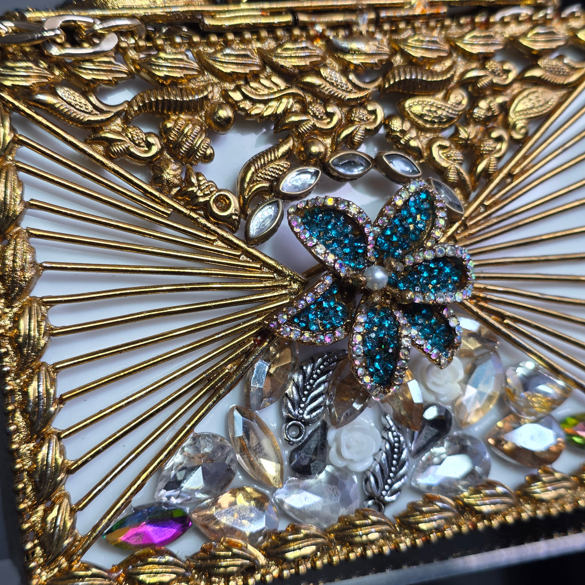 Emerald Green Encrusted Clutch