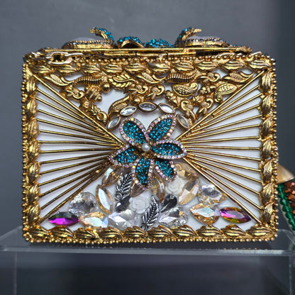 Emerald Green Encrusted Clutch