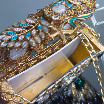 Emerald Green Encrusted Clutch