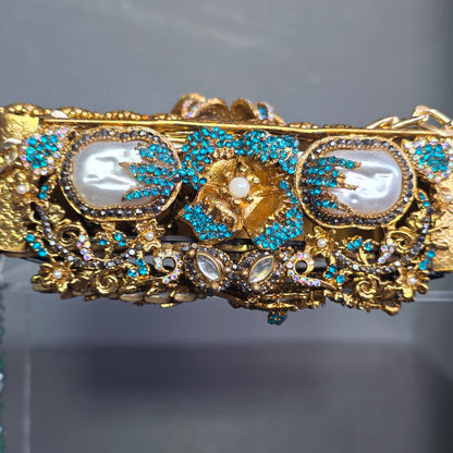 Emerald Green Encrusted Clutch