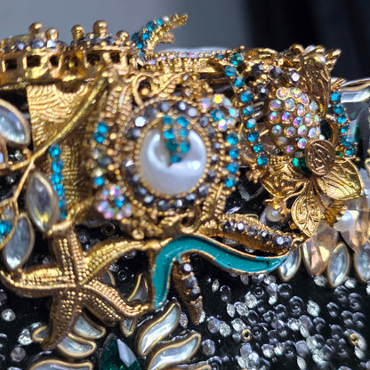 Emerald Green Encrusted Clutch