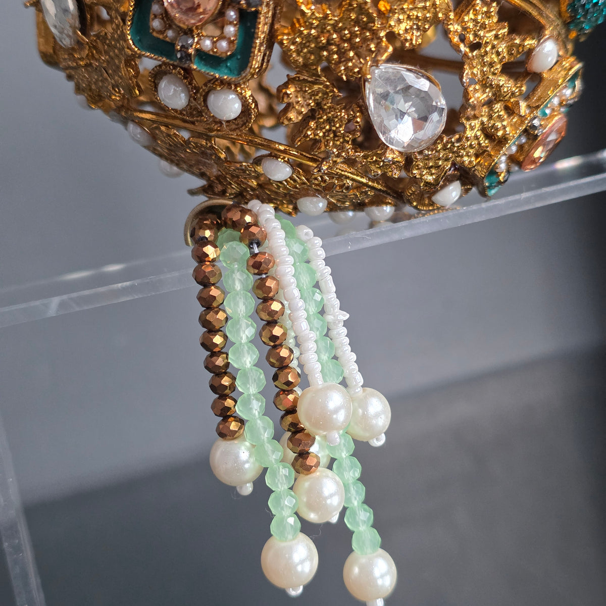 Emerald Green Encrusted Potli