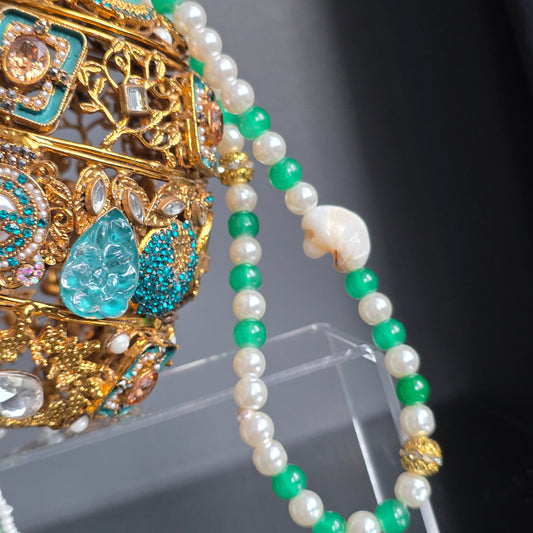 Emerald Green Encrusted Potli image 3