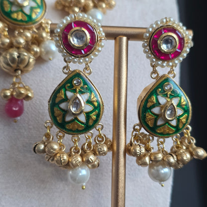 Eshale Fusion Green & Light Pink Droplet Set