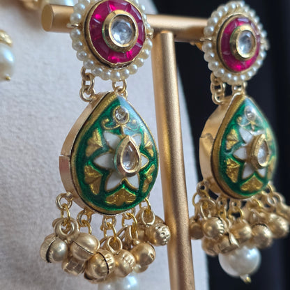 Eshale Fusion Green & Light Pink Droplet Set