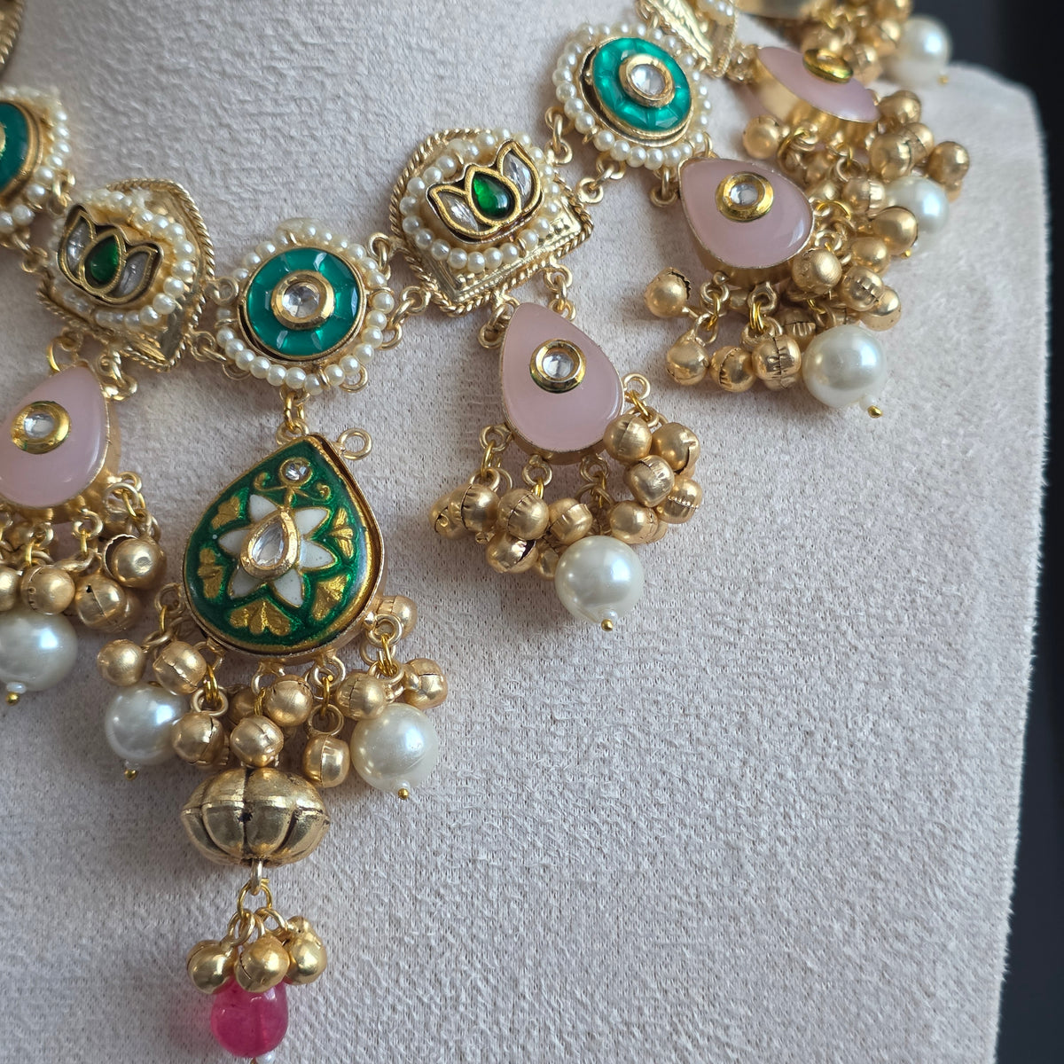 Eshale Fusion Green & Light Pink Droplet Set