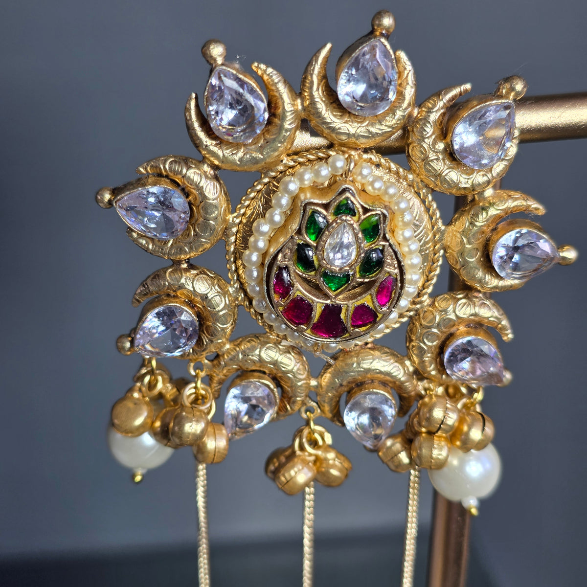 Eshale Kashmiri Flower Ghungroo Jhumkis