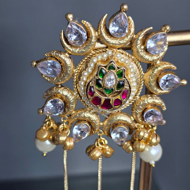 Eshale Kashmiri Flower Ghungroo Jhumkis