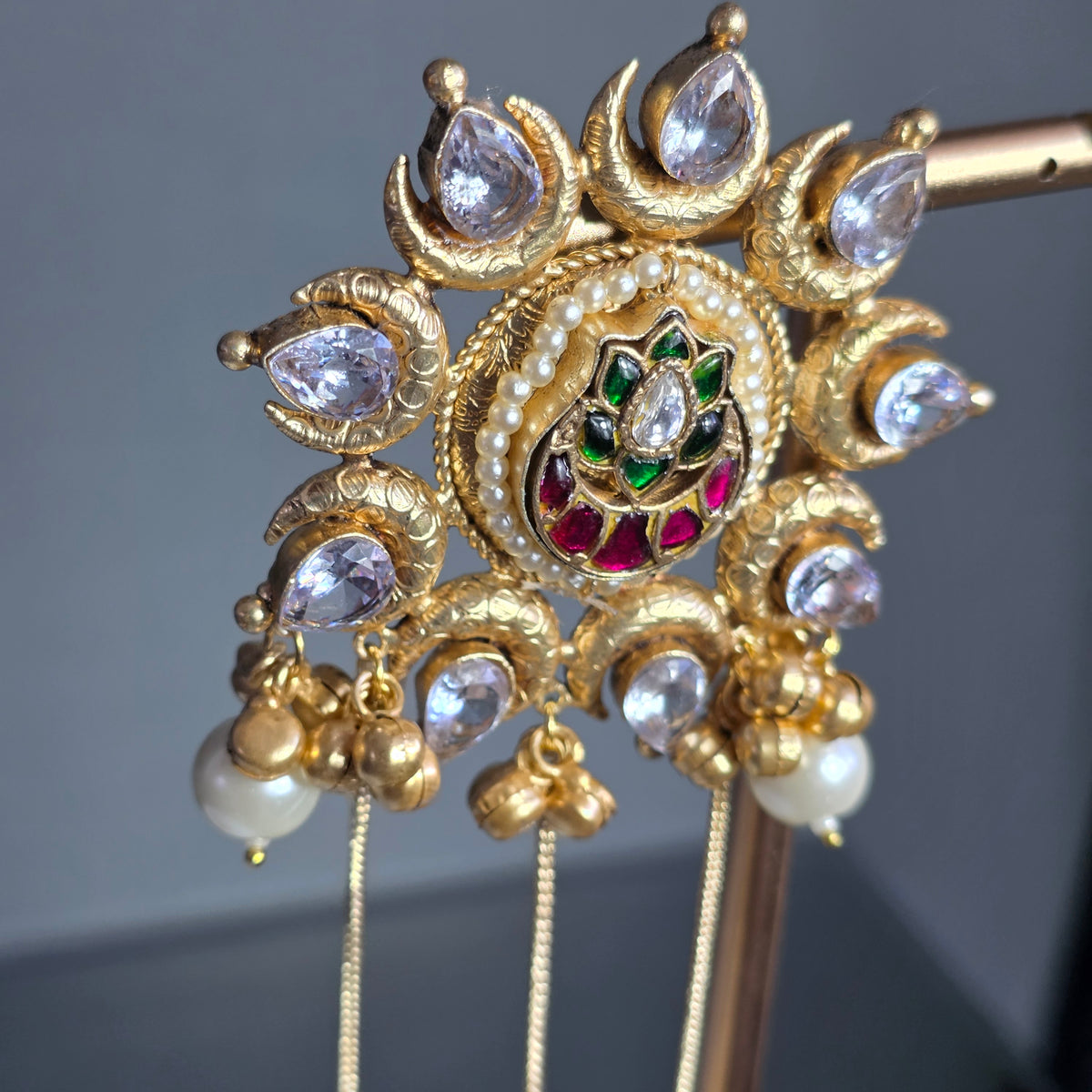 Eshale Kashmiri Flower Ghungroo Jhumkis