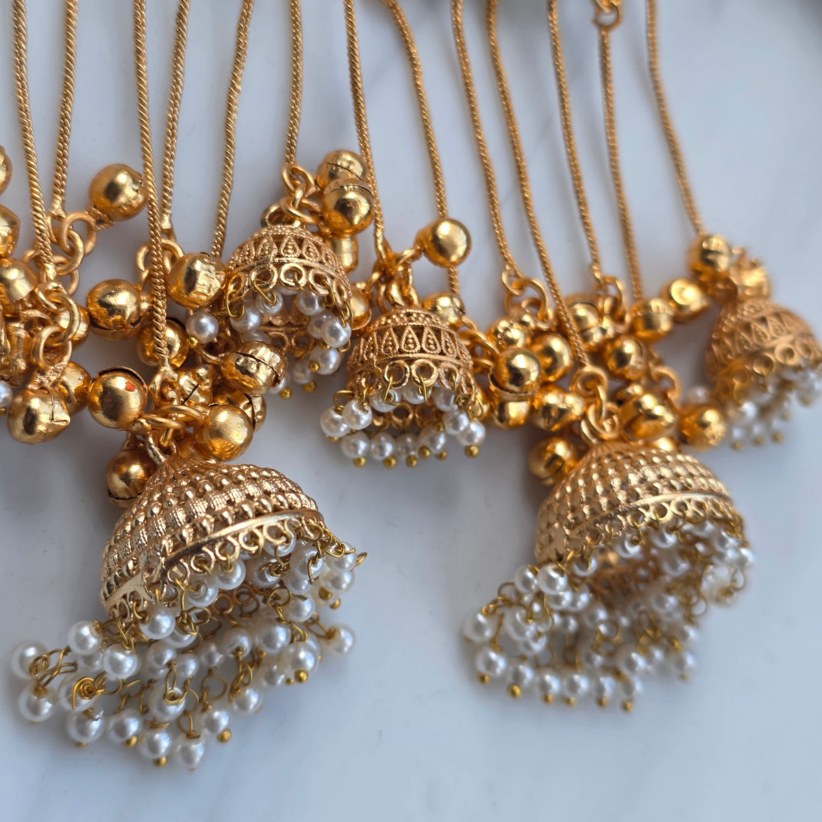 Eshale Kashmiri Jade Green Ghungroo Jhumkis