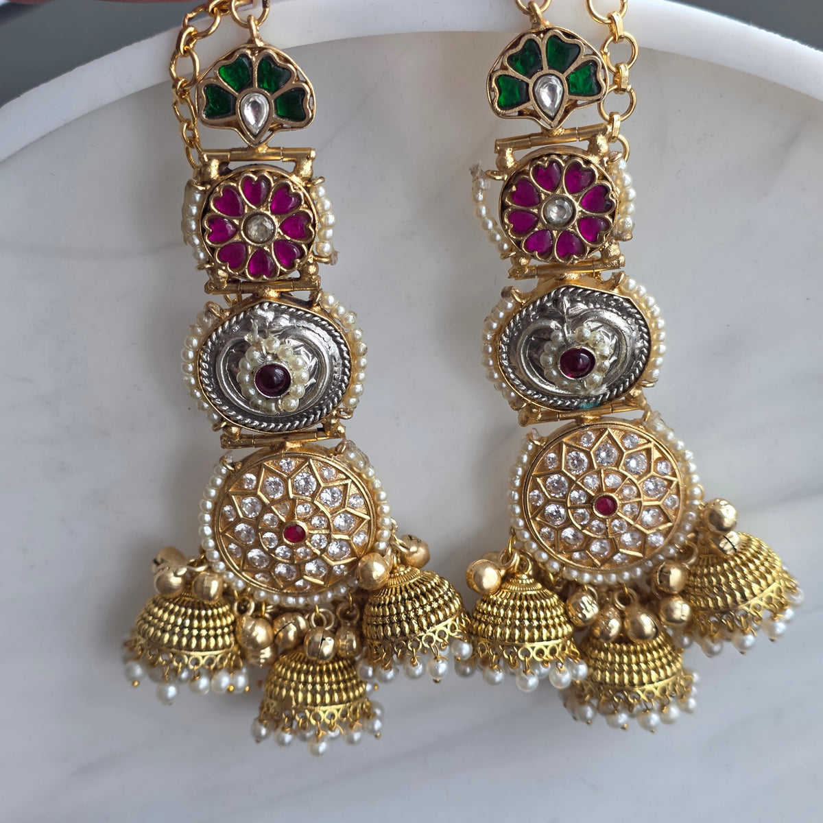 Eshale Kashmiri Jhumki Motif Sahara Earrings