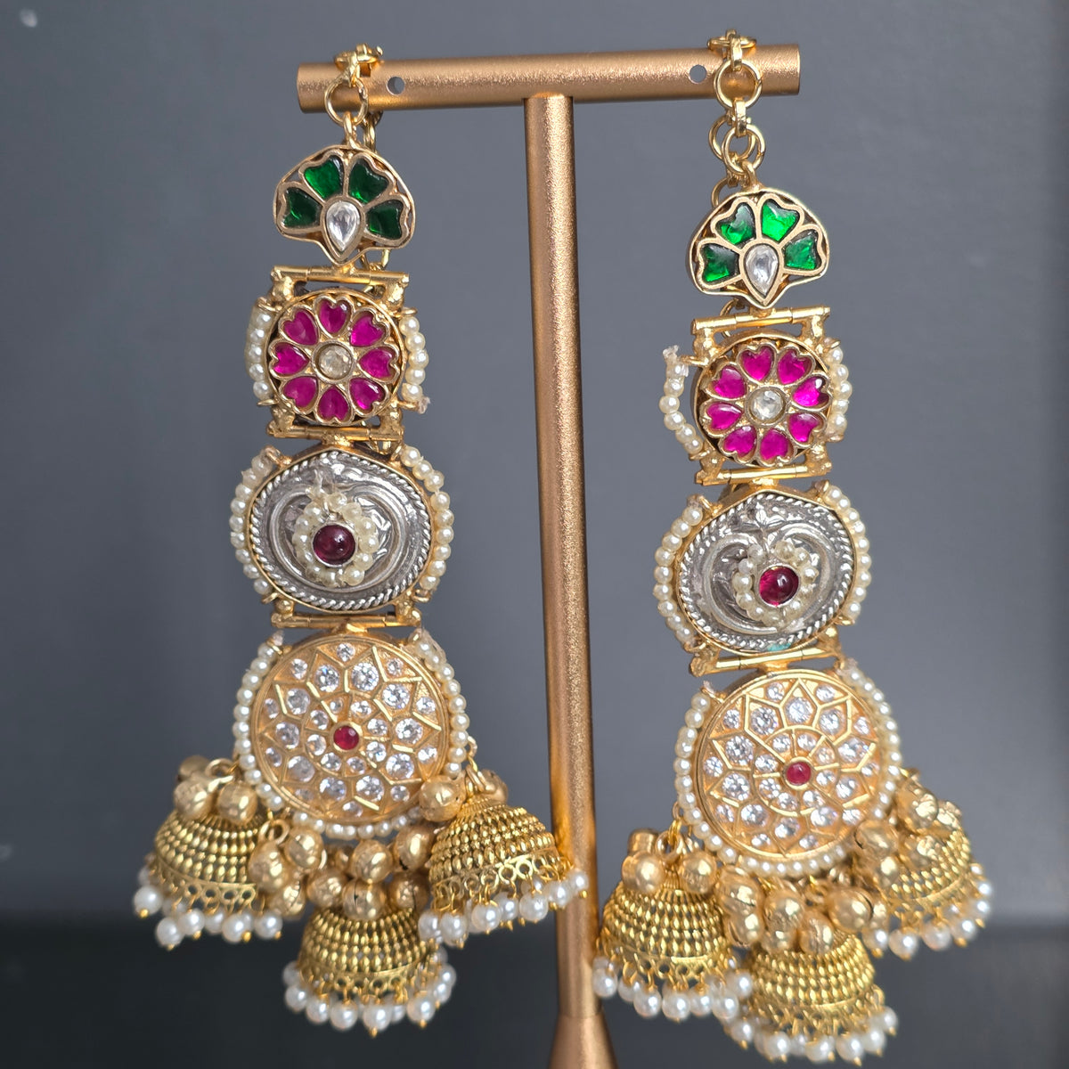 Eshale Kashmiri Jhumki Motif Sahara Earrings