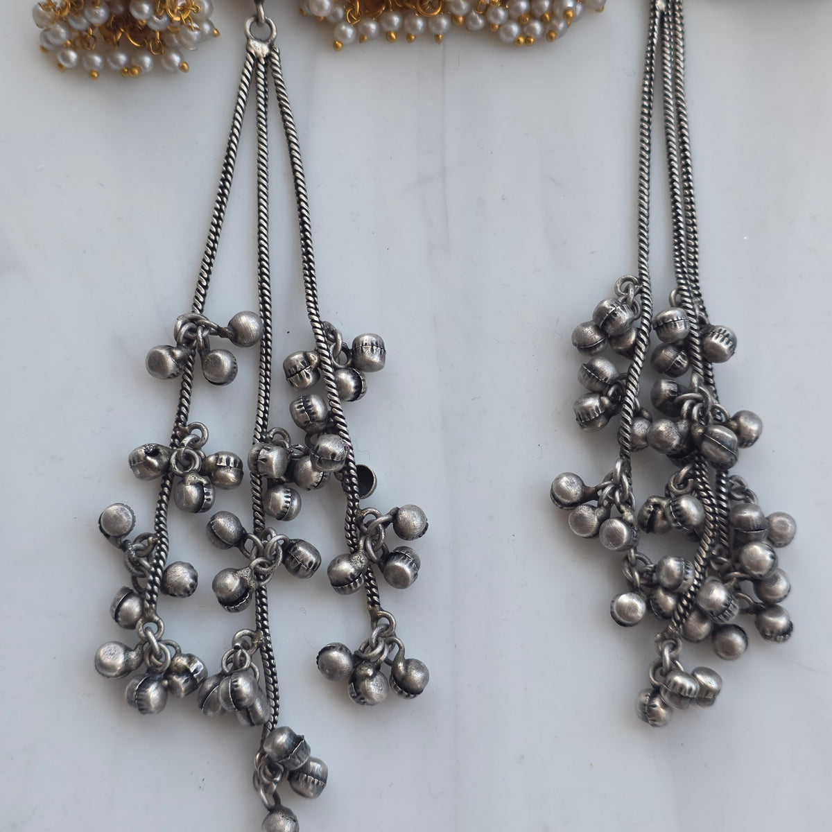 Eshale Kashmiri Oxidised Parrot Jhumkis
