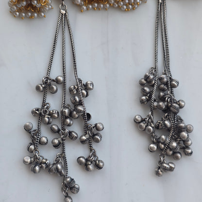 Eshale Kashmiri Oxidised Parrot Jhumkis
