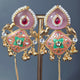 Eshale Kashmiri Pink Ghungroo Jhumkis