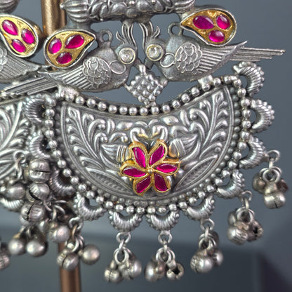 Eshale Oxidised Pink Jhumkas