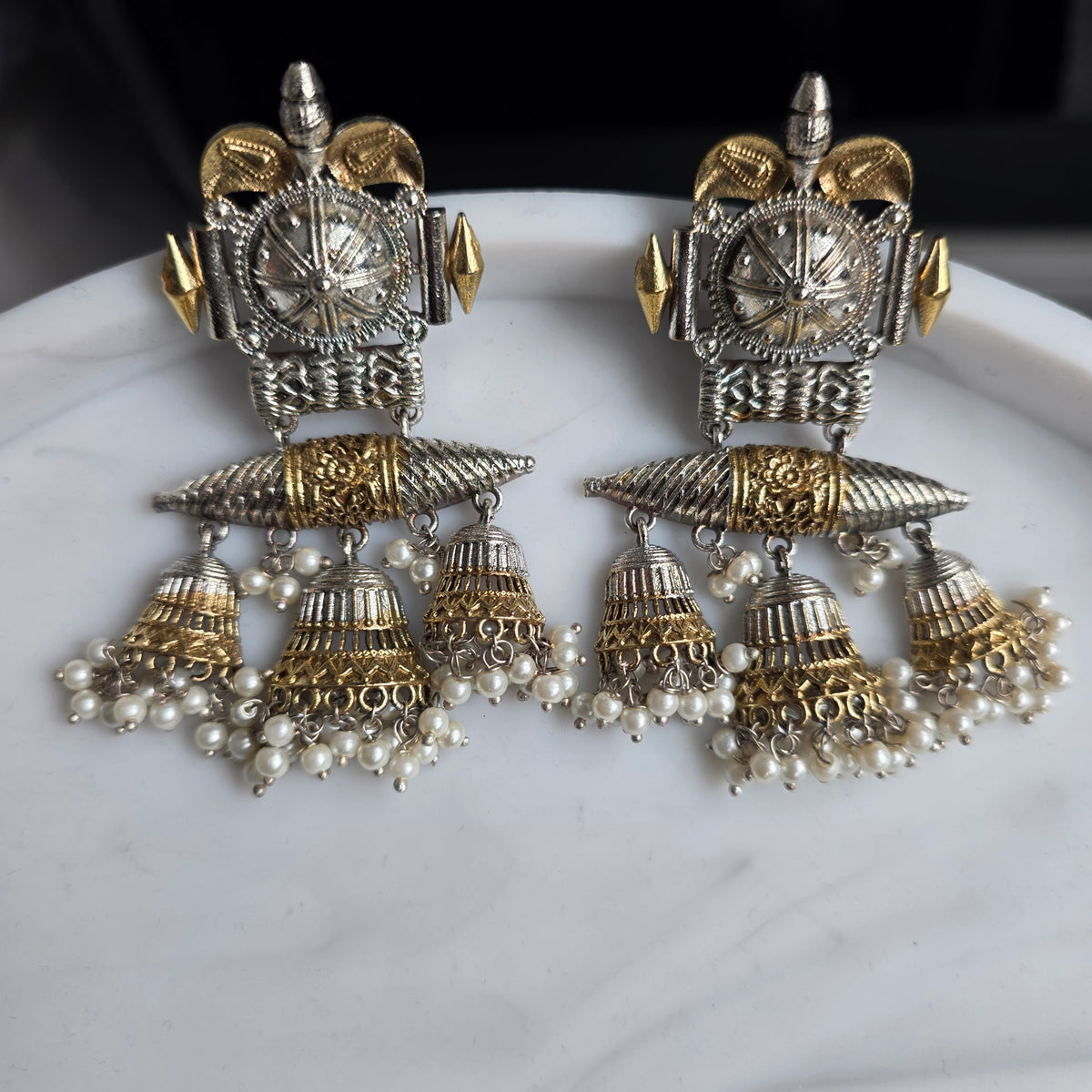 Eshale Traditional Mixed Metal Jhumki